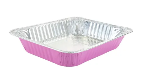 Vista 11 de KitchenDance 53900 - Sartenes desechables de papel de aluminio de colores para mesa de vapor, de tamaño medio, bandeja rectangular para hoteles