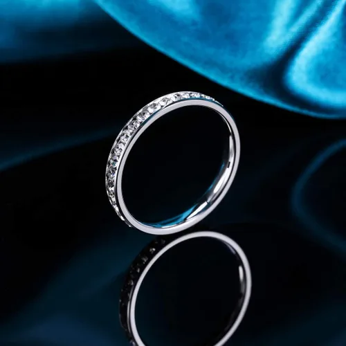 Vista 2 de INBLUE Anillos de promesa personalizados con grabado con fecha de nombre, anillos personalizados para mujeres y niñas, mejor amiga, día de la madre