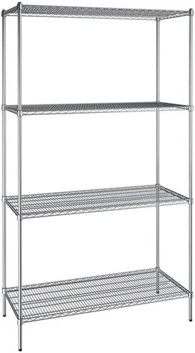 Vista 154 de Kit de 4 estantes de epoxi verde NSF de 21 x 72 pulgadas con postes de 86 pulgadas, estantería de almacenamiento resistente, kit de estantería