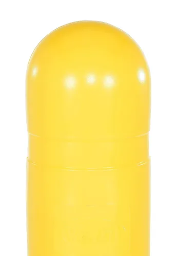 Vista 2 de Vestil BPC-4 - Cubierta para poste de bolardo de polietileno de baja densidad, 52 pulgadas x 5 pulgadas, color amarillo