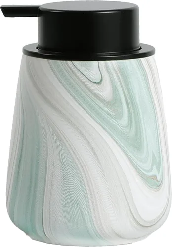 Vista 25 de Dispensador de jabón de manos de espuma de 12 onzas, dispensador de jabón espumoso negro para baño con bomba fácil de presionar, dispensador