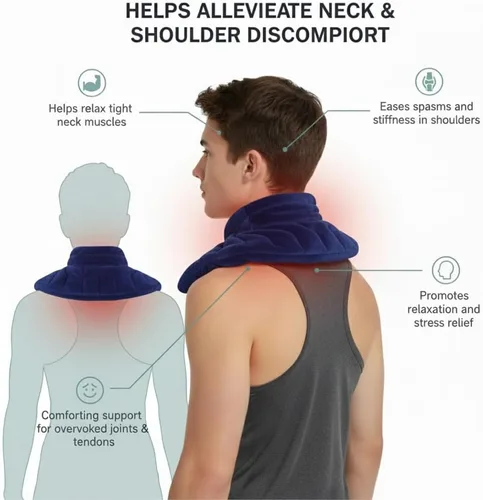 Vista 3 de Almohadilla cobertora para hombro y cuello de Herbal Concepts, HCNSSB, Azul Pizarra, 1, 1