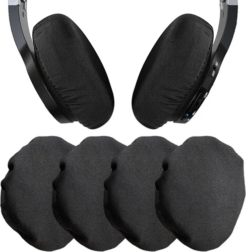 Vista 8 de Almohadillas para auriculares, PChero 2 pares de almohadillas para auriculares lavables y elásticas, protectores para auriculares, cubierta