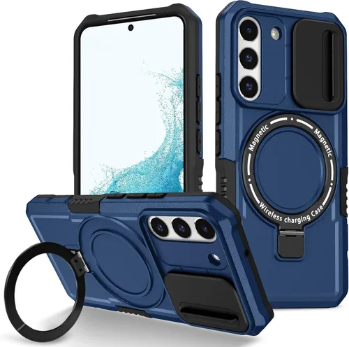 Vista 22 de Funda magnética para Samsung Galaxy Note 20 Ultra, soporte para teléfono, funda protectora mate a prueba de golpes, funda protectora para teléfono