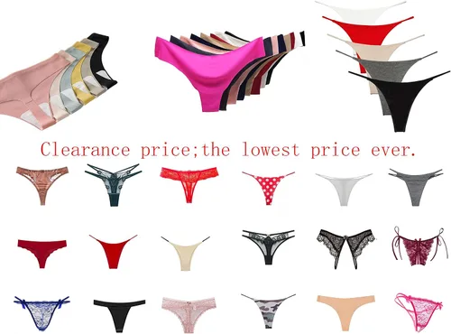 Vista 6 de AMZIRAN Paquete de ropa interior para mujer, tanga con espalda en T, Varios