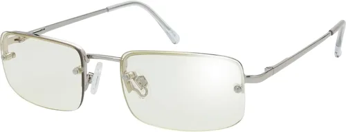 Vista 21 de The Fresh - Lentes de sol minimalistas pequeños rectangulares transparentes - Embalaje exquisito