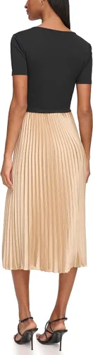 Vista 3 de Karl Lagerfeld Paris Vestido plisado recortado para mujer