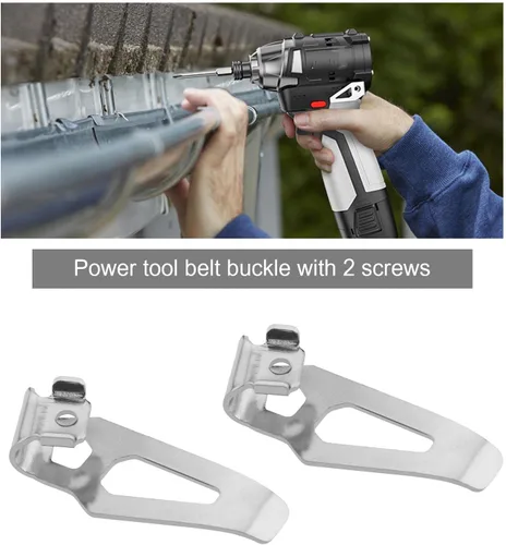 Vista 2 de 2 ganchos de clip para cinturón compatibles con Milwaukee M12 12V Impact Driver Hammer Drill Herramientas eléctricas piezas de repuesto con 2