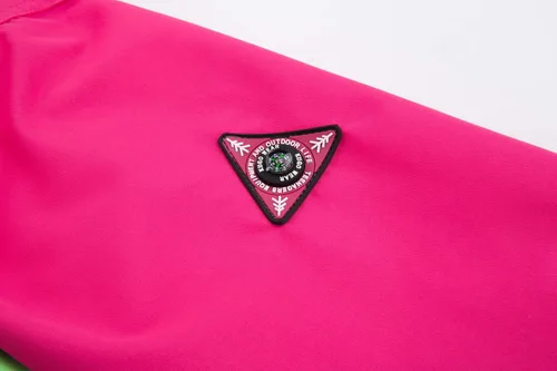 Vista 6 de LOKTARC Chaqueta impermeable con capucha y bloques de color para niños y niñas, rompevientos