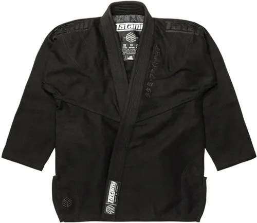 Vista 3 de Tatami Fightwear Estilo Black Label Jiu Jitsu Gi para hombre con chaqueta de tejido perla premium de 550 GSM, pantalones BJJ y bolsa