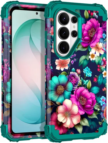 Vista 60 de Rancase para Galaxy S25, Funda de tres capas, protección resistente a los golpes, paraguas de plástico duro + funda protectora de goma de silicona