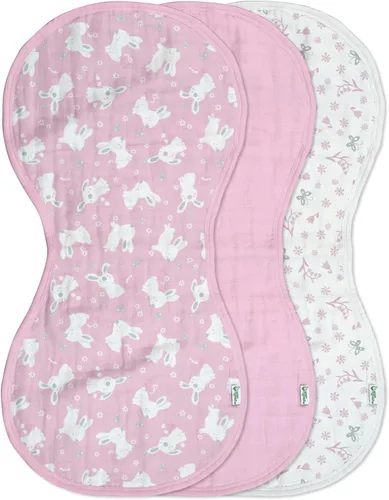 Vista 12 de green sprouts Paños de muselina para eructos hechos de algodón orgánico 4 capas absorbentes que protegen de resfriados, goteos y babas 100%