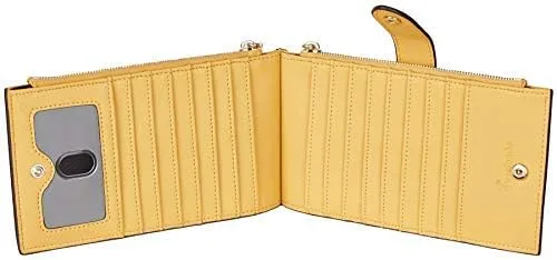 Vista 4 de Travelambo Billetera plegable con bloqueo RFID para mujer con bolsillo con cremallera