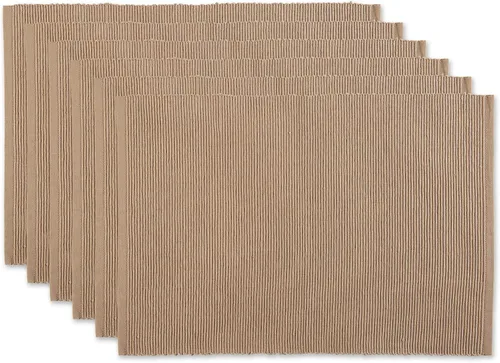 Vista 41 de DII - Juego de manteles individuales (100% algodón, acanalado) para uso diario, 13x19, Aqua, 6 piezas