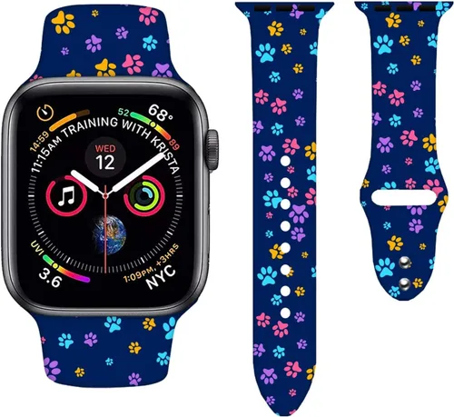 Vista 25 de Sport Silicone Band for Apple Watch Bands 38mm-49mm Women Men autismo