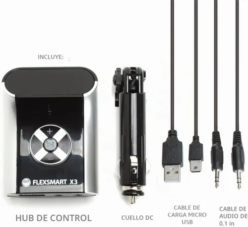 Vista 8 de GOgroove FlexSMART X3 Mini adaptador Bluetooth para llamadas manos libres, carga USB, controles de música para teléfonos inteligentes, reproductores
