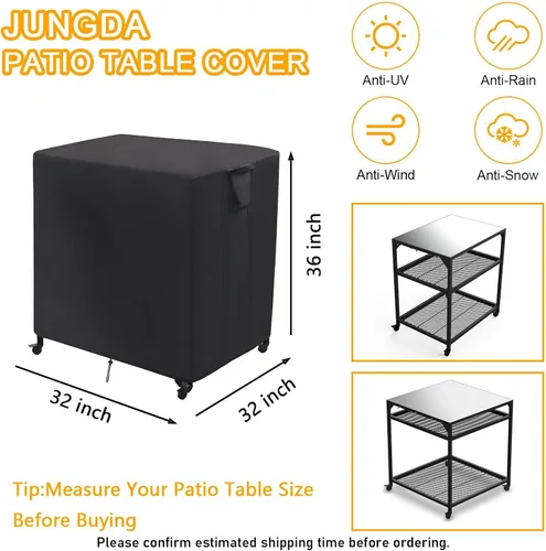 Vista 2 de Ooni - Funda para carrito de exterior para mesa modular grande, impermeable, para parrilla de cocina, cubierta de soporte para horno de pizza