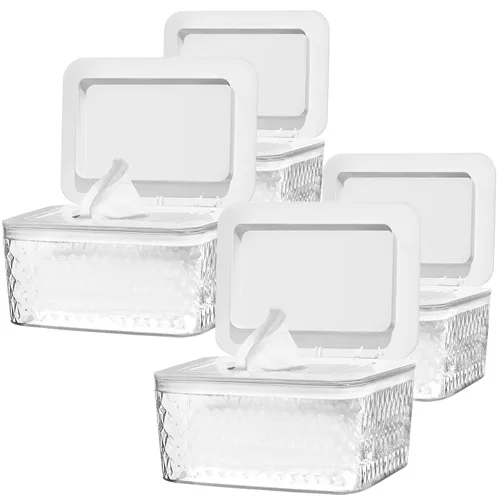 Vista 8 de Paquete de 2 Dispensadores de Toallitas con Diseño de Sello - Dispensador de Toallitas Soporte de Toallitas Caja de Toallitas para Baño Mantiene