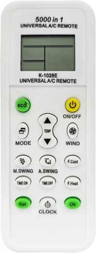 Vista 6 de Control remoto universal de CA, compatible con múltiples marcas 5000 en 1, modelo K-1028E, pantalla LCD