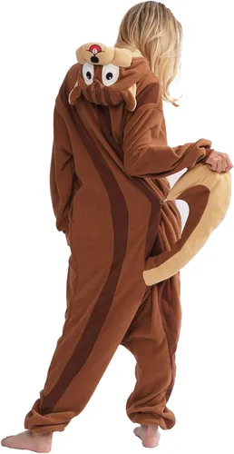 Vista 5 de Pijama para adultos, pijama de cosplay de animales, disfraz de una pieza, ropa de dormir para el hogar, overol unisex para mujeres y hombres