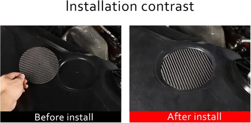 Vista 2 de Daeiclru Adhesivo de fibra de carbono para panel de bahía de motor, compatible con Chevrolet Corvette C8 2020-2023, accesorios de decoración