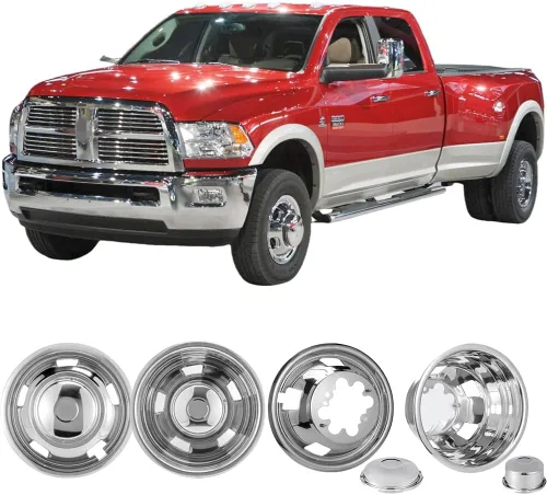 Vista 10 de Juego de simulador de doble rueda de acero inoxidable pulido de 16 pulgadas, compatible con Dodge 2007-2025, Mercedes y Freightliner Sprinter Van