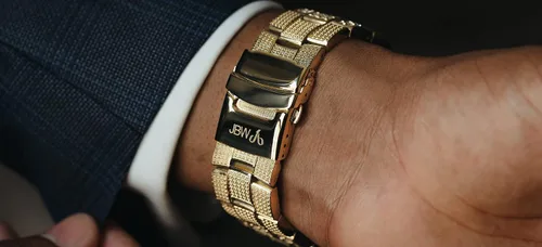 Vista 5 de JBW JB-6213-A "Jet Setter" reloj de oro y diamantes, con cinco zonas horarias, para hombre