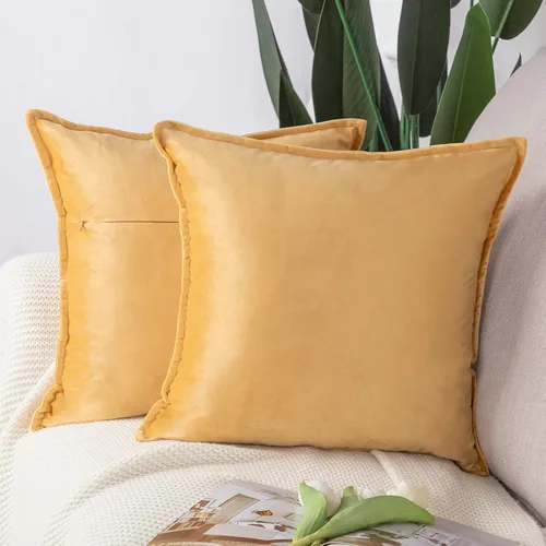 Vista 22 de MADIZZ Juego de 2 fundas de almohada decorativas de terciopelo súper suave con borlas, estilo de lujo, funda de almohada para sofá y dormitorio