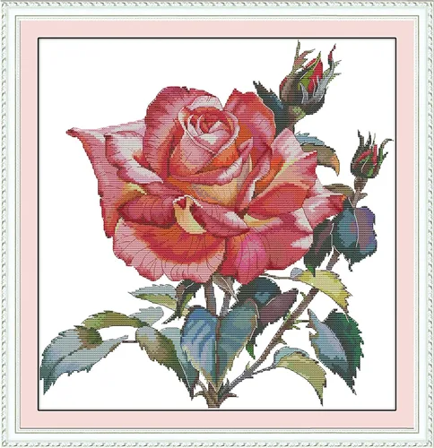 Vista 7 de ITSTITCH Kits de punto de cruz estampados, 11 quilates, 13 x 17 pulgadas, 100% algodón, kits de iniciación de bordado con patrones fáciles