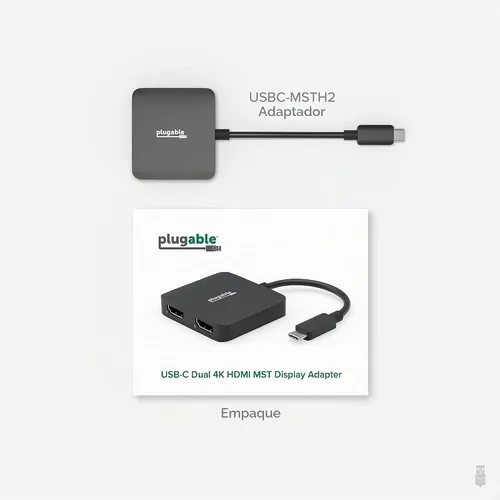 Vista 9 de Adaptador USB C a HDMI enchufable para monitores duales 4K 60Hz Multi