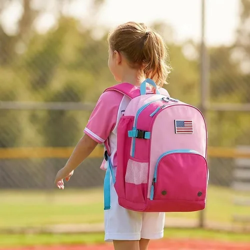 Vista 2 de Choco Mocha TBall Bag - Mochila de béisbol y sóftbol para niños pequeños con soporte para murciélagos