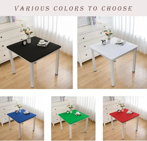 Vista 7 de Wolkemer Mantel Cuadrado Ajustado de Spandex Elástico Negro Cubierta para Mesa de Cóctel con Borde Elástico Cobertor de Mesa para Comedor Boda