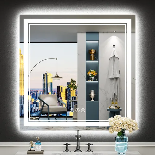 Vista 72 de 24x32 LED Bathroom Mirror, Backlit & Front Lit Lighted Mirror Retroiluminado+luz frontal