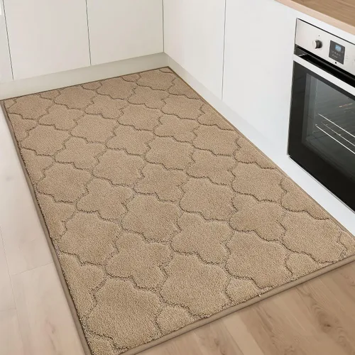 Vista 64 de COSY HOMEER Alfombras suaves de cocina [2 piezas] para el frente del fregadero súper absorbentes, tapetes y tapetes de cocina de 20 x 30 pulgadas/20