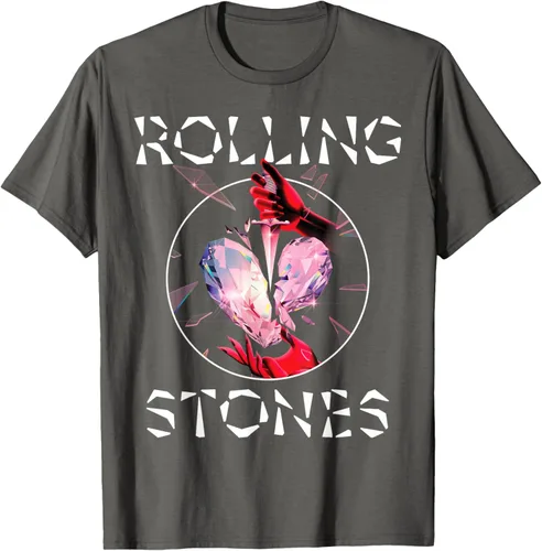 Vista 23 de Camiseta oficial de The Rolling Stones HD Prism Heart, Negro