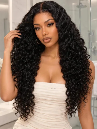 Vista 22 de KLAIYI Pre Everything™ Yaki - Pelucas de cabello humano lacio Yaki sin pegamento con reflejos degradados, color marrón balayage, encaje frontal