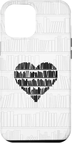 Vista 26 de Bookworm Book Lover Minimalist Heart White Case for iPhone 17