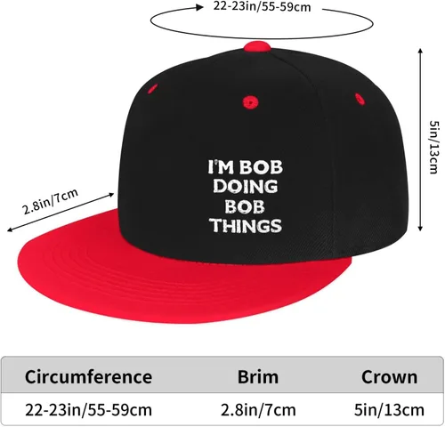 Vista 6 de Unisex Im_Bob_Doing Bob Things Logo Baseball Cap Hat Adjustable Fashion Outdoors Sandwich Cap