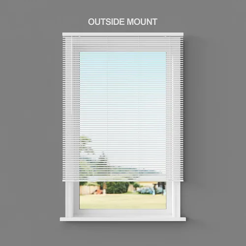 Vista 6 de Mini persianas de vinilo de 1 pulgada para oscurecer la habitación son cordones Cordless room darkening vinyl blinds offer privacy, light control