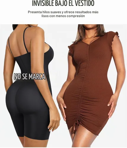 Vista 5 de FeelinGirl Faja moldeadora para mujer, moldeador de cuerpo completo, control de abdomen, levantador de glúteos, pantalones cortos Negro