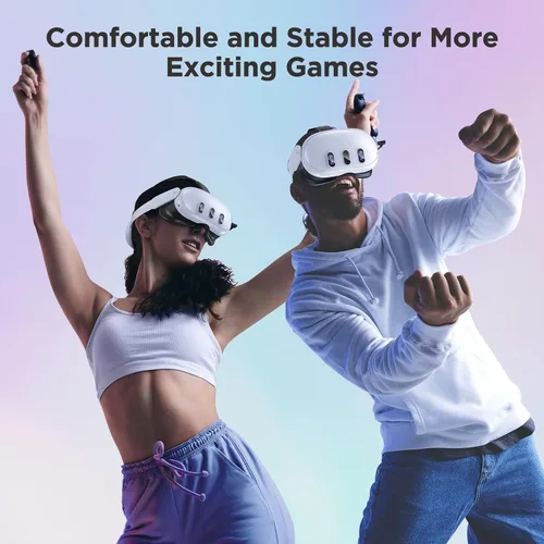 Vista 4 de YOGES Battery Head Strap Compatible with Meta Quest 3, Rechargable Headstrap to Extend Playtime and Comfort for VR Headset Compatible with