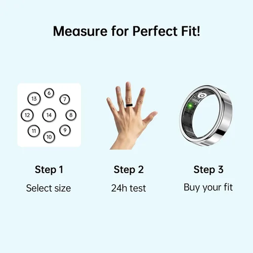 Vista 7 de FitElf 3 Pro Smart Ring - Rastreador de actividad física, monitor de salud y sueño, presión arterial, frecuencia cardíaca y oxígeno