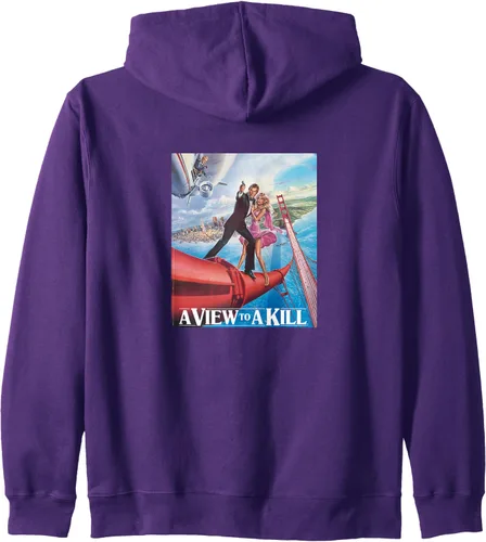 Vista 8 de Official James Bond 007 Sudadera con capucha con cremallera A View To a Kill, Negro