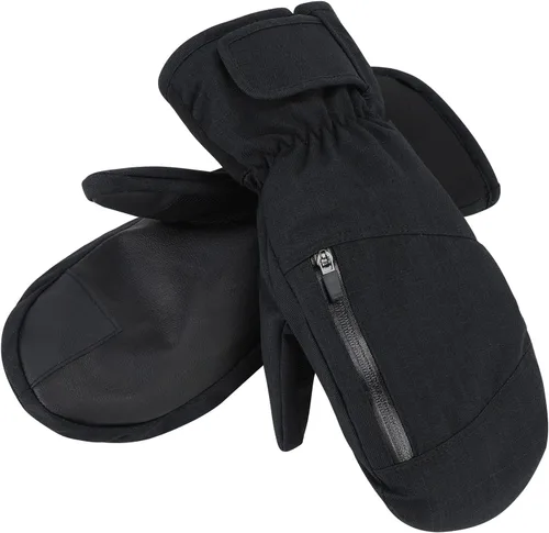 Vista 7 de Guantes de esquí para mujeres y hombres, guantes de nieve impermeables para invierno, guantes de esquí para pantalla táctil, para clima frío