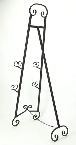 Vista 6 de Soporte grande de hierro forjado para presentar arte, de metal easel, 50 Pulgadas Three Bracket Port Heights at 16, 26, And 36 Inch, For Artwork
