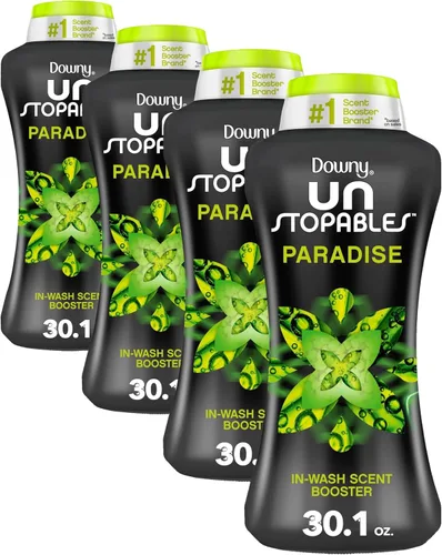 Vista 50 de Downy Unstopables - Perlas potenciadoras de aroma de lavandería para lavadora, exuberante, 10 onzas (paquete de 4)