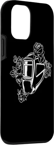 Vista 3 de iPhone 12 mini flores de soldadura - Soldador y Ironworker mamá caso