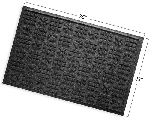 Vista 3 de Bungalow Flooring Waterhog - Tapete para puerta, 2 x 3 pies, fabricado en Estados Unidos, duradero y decorativo, antideslizante