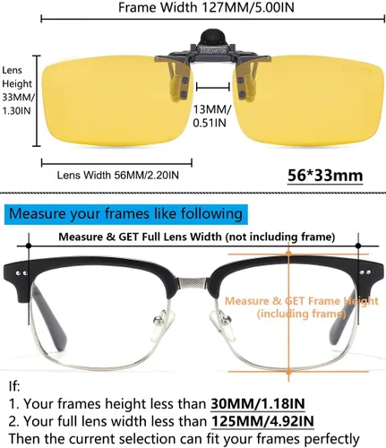 Vista 4 de Gafas de sol polarizadas con clip de metal abatibles y sin montura para gafas graduadas