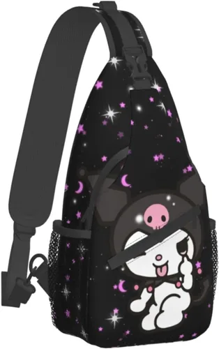 Vista 2 de Bolso casual para el pecho, bolso cruzado de dibujos animados, bolso de hombro kawaii para ciclismo, deportes, senderismo